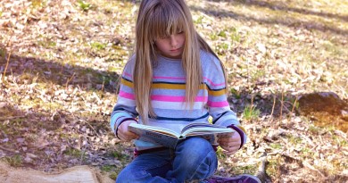 Girl reading a book