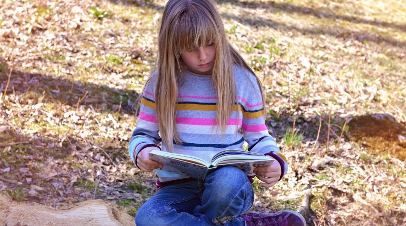 Girl reading a book